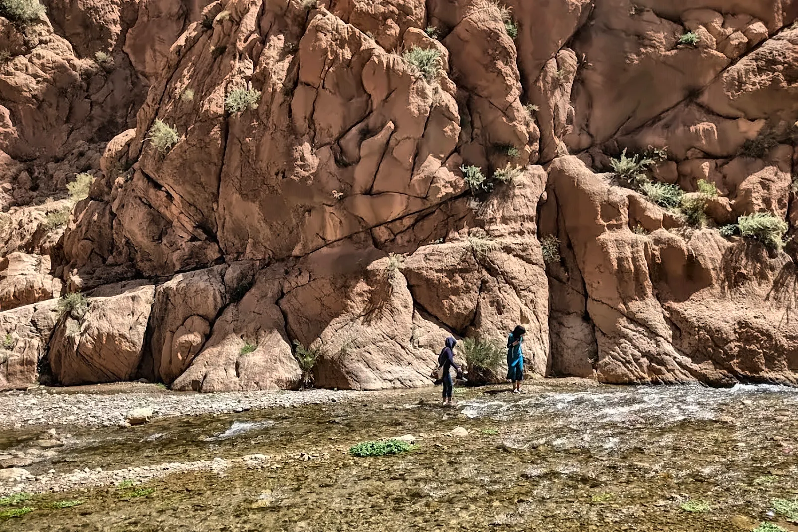 Il torrente sul fondo delle gole del Todra